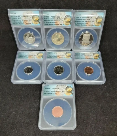 2019-S&D  7-Coin Explore & Discover Set ANACS PR70 DCam/ SP69 (G673) Cover