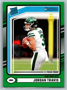Jordan Travis 2024 Panini Donruss Press Proof Green Rated Rookie #349 Jets - Picture 1 of 2