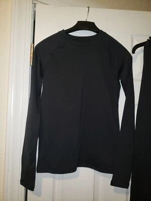 New Black Mens Soft Athletic Under Uniform Wear Shirt And Pant Set - Image 1 of 4