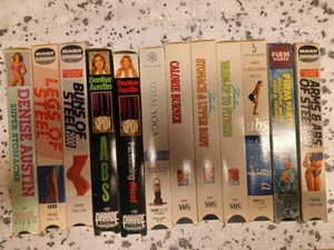 12 VHS Denise Austin Exercise & Fitness-Yoga-Calorie Burners-Buns of Steel- - Foto 1 di 1