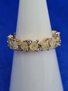Bomb Party RBP7801 Infinite Moments Lemon Cubic Zirconia Rose Gold Size 6 - Picture 1 of 4
