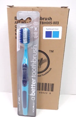 Cepillo de dientes World Wide Daily ULTRA SUAVE - Paquete de 12 cerdas XL cónicas V ARC - AZUL Foto 1 de 4