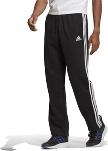 Adidas Herren Essentials Fleece Open Hem 3-Streifen Hose - Bild 1 von 9