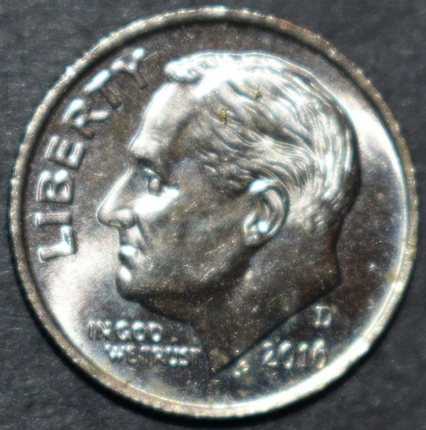 2016 D Slightly Off-Center Mint ERROR Roosevelt Dime - 120Z Cover