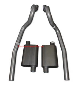 86-04 Ford Mustang GT 4.6 5.0 Performance Exhaust System w/ 2 Chamber Mufflers - Picture 1 of 2