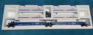 Lionel # 71-6360-200 CN Intermodal 640001 Double Stack Flat Car Set - Picture 1 of 5