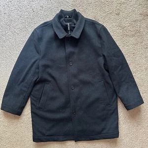 Kenneth Cole Jacket Mens Large Reaction Full Zip Wool Blend Pockets Dry Clean - Picture 1 of 15