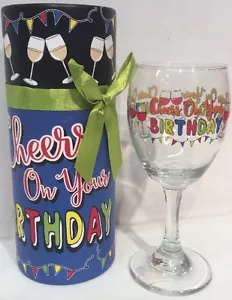 Prost auf deinen Geburtstag Weinglas in Geschenkbox - Bild 1 von 8