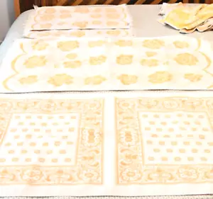 Toalla Reversible Vintage Fieldcrest Martex Oro Amarillo Cosecha Algodón Floral - Imagen 1 de 11