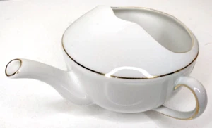 Antique Victoria Porcelain Invalid Feeder White w Gold Trim Czechoslovakia - Picture 1 of 6