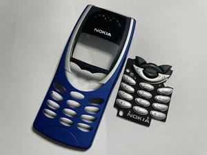 Original Nokia 8210 Blue Front cover + Keypad Latin - Picture 1 of 2
