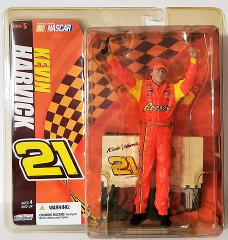 McFarlane NASCAR #21 Kevin Harvick Series 5 Reese's Firesuit Race Figure 2005 Cover