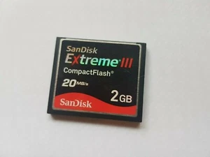 SANDISK EXTREME III 2GB COMPACT FLASH MEMORY CARD CF NIKON CANON FREE POST - Picture 1 of 6