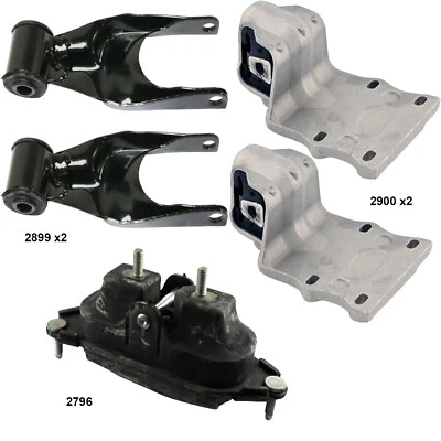 Soportes de puntal y motor de par de motor 5 piezas para 97/04 Oldsmobile Silhouette 3,4 L tracción delantera  Foto 1 de 4