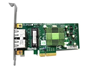 AOC-STGN-I2 SUPERMICRO REV 1.01 DUAL PORT 10 GIGABIT ETHERNET CARD - full height - Picture 1 of 2