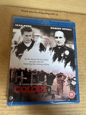 Colors (1988) Rare UK Reg B Blu Ray NEW & SEALED Sean Penn Robert Duvall - Image 1 of 3