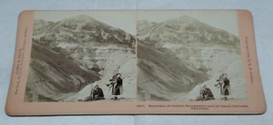 PALESTINE 1899 | *Berg der Versuchung Christi* Kilburn Stereoview Photo - Bild 1 von 2