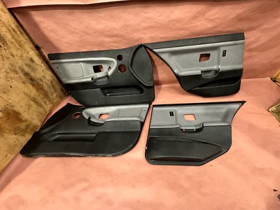BMW E36 M3 325I 328I Door Panel Interior Black Leather Gray 2 Tone Sedan #97172 - Image 1 of 4