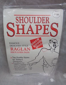 PIECE GOODS SHOP USA Famous Designer Style RAGLAN Shoulder Pads - WHITE - Picture 1 of 2