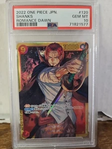 2022 One Piece JPN Shanks OP01-120 Secret Rare #120 Gem MT PSA 10 - Bild 1 von 6