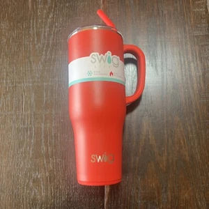 Swig Life 40oz Mega Mug, 40 oz Tumbler with Handle Straw Red New With Tags - Picture 1 of 6