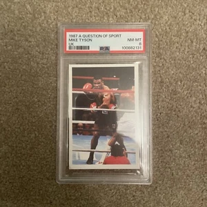 1987 A Question of Sport UK - Mike Tyson PSA 8 MINT Rookie RC Boxing - Picture 1 of 3