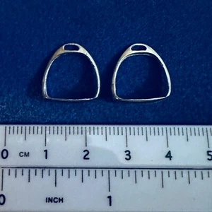 RDLC Traditional 1:9 Scale RACING STIRRUPS for Toy Model Horses - WHITE BRONZE - Bild 1 von 4