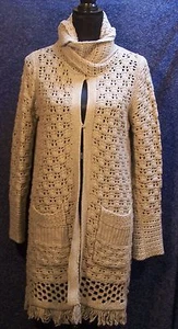 Heather B Taupe XL Long Cardigan Sweater - Picture 1 of 7