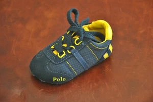 Polo Ralph Lauren Baby Shoes Toddler 2 Blue Suede Sneakers - Picture 1 of 6