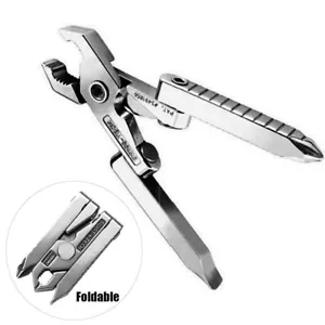 Mini Folding Multitools Pocket Plier Screwdriver Keychain Outdoor Survival Tool - Picture 1 of 7
