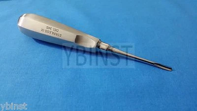 HTI FRENCH STEEL STRAIGHT APICAL ROOT TIP DENTAL EXTRACTING ELEVATOR DEL #34S