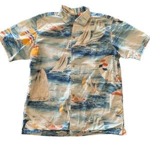 Camisa de velero Polo Ralph Lauren RL‐67 vintage para hombre L regata náutica océano AOP - Imagen 1 de 10
