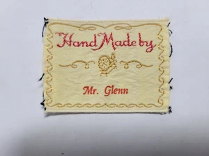 Vintage Old Clothing Label Hand Made by Mr. Glenn - Picture 1 of 3