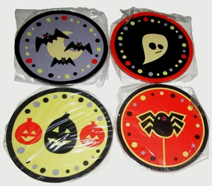 Set of 4 HALLOWEEN COASTERS By RUSS~ 4 Designs ~ Rubber w/ Non Slip Backing - Picture 1 of 1