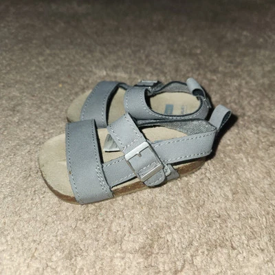 Carters Bebé Niño Gris Suela de Corcho Sandalia Cuna Zapatos 0-3 Meses Foto 1 de 4