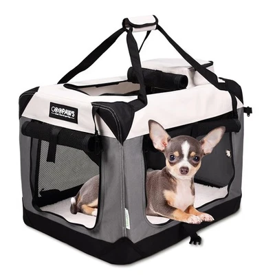 Soft Dog Crates Kennel for Pets, 3 Door Soft Sided Folding Travel Pet Carrier... - Image 1 of 4