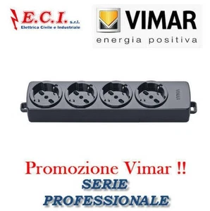 VIMAR 01291.NC Multiprise Universelle 4 Prises Sans Câble Professionnel - Picture 1 of 1