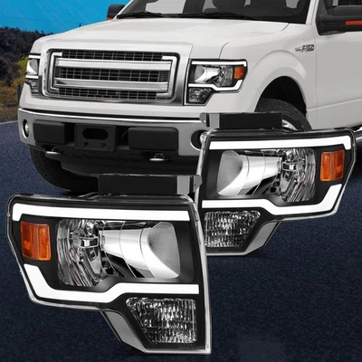 Pair LED Headlights Assembly Fits 2009-2014 F150 Left + Right - Image 1 of 4