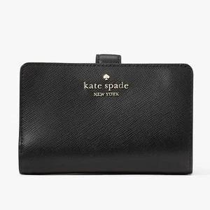 Kate Spade New York Madison Saffiano Leather Medium Bifold Wallet - Black - Picture 1 of 5