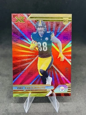 2021 Panini XR Rookies Red /249 Pat Freiermuth #140 Rookie Card RC Steelers - Image 1 of 2