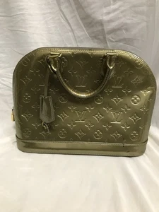 Louis Vuitton Green Monogram Vernis Alma Medium Tote Bag PPSJKI 349786 (349786) - Picture 1 of 22