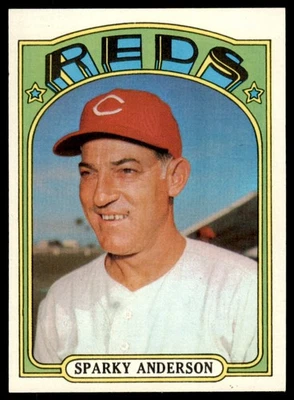1972 年 Topps 套装 Break Sparky Anderson #358 无底价 — 第 1/2 张图片