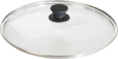 LODGE MANUFACTURING COMPANY Lodge round Tempered Glass Lid - Versatile Glass Lid for 12 Inch Skillets, Pans,