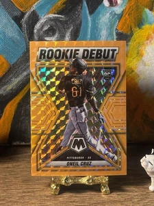 2022 Panini Mosaic - Rookie Debut Oneil Cruz #RD-5 Orange Fluorescent Mosaic... - Picture 1 of 2