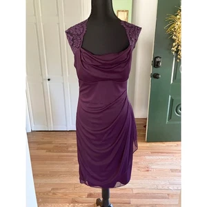 Xscape lila Spitze gerafft Cocktail Party Kleid Gr. 8 Whimsygoth Halloween - Bild 1 von 7