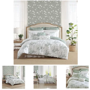 King/Groß Bettdecken-Set 2er-Pack 100% Baumwolle Blumenmuster verblasst beständig für Primär - Bild 1 von 9