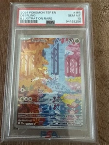 2024 POKEMON TEF EN-TEMPORAL FORCES ILLUSTRATION RARE #165 DEERLING PSA 10 - Picture 1 of 2