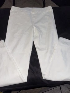 Girls Size Extra Large Pull On Pants With Elastic Waist White - Picture 1 of 9