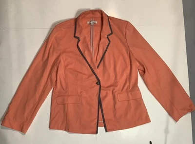Ellen Tracy Company sz  XL  Women's Coral/ Orange Stretchy Blazer  - Image 1 of 4
