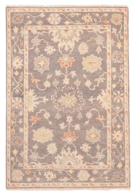 Traditional Hand-knotted Wool Oriental Carpet 4'1" x 5'11" Area Rug - Image 1 of 4
